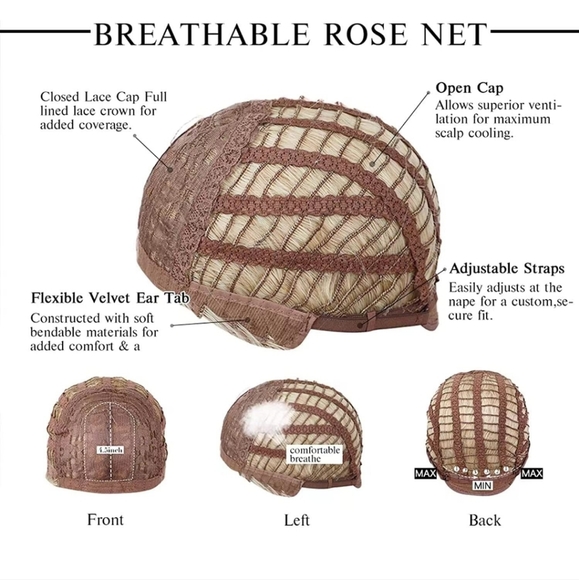 Long Ombre Auburn Wig Synthetic Wavy Curly Hair - Picture 5 of 5